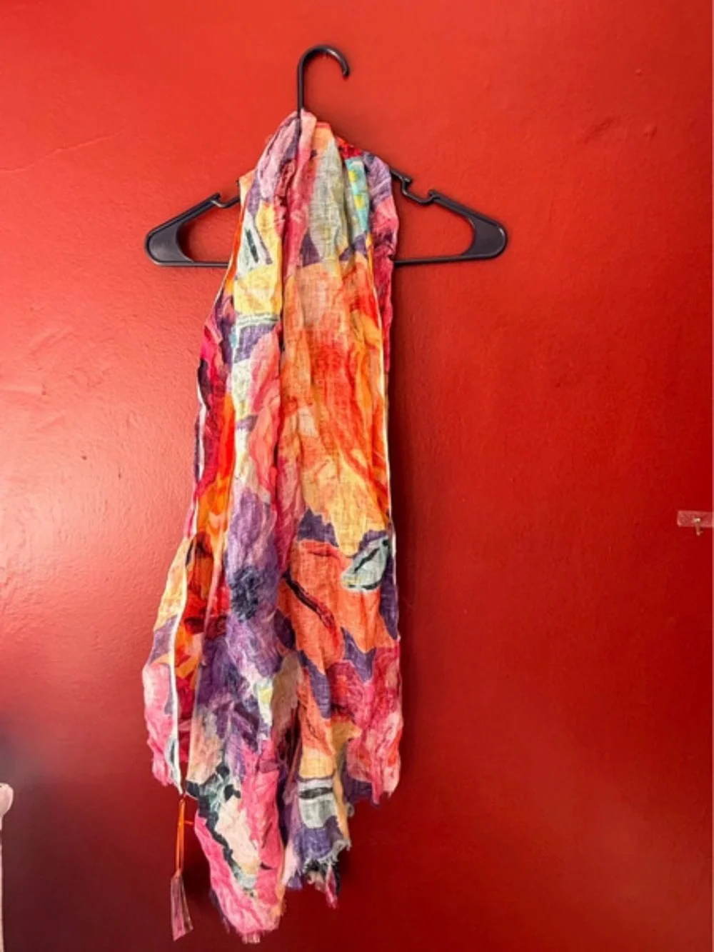 Exquisitely Bold Limited Edition Luxury Linen Floral Scarf